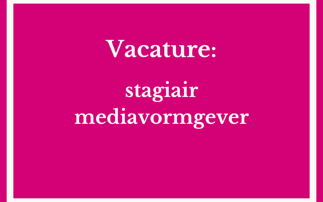 Vacature: stagiair mediavormgever